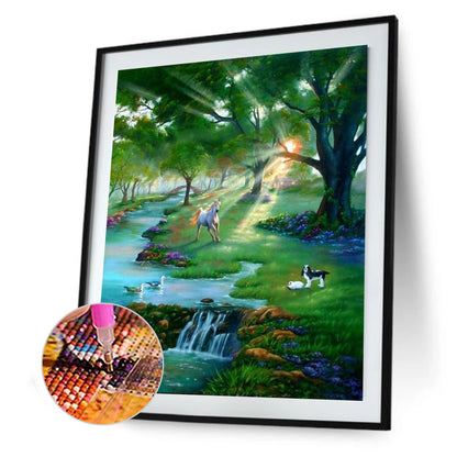 Grassland Horse - Full Round Drill Diamond Painting 40*50CM