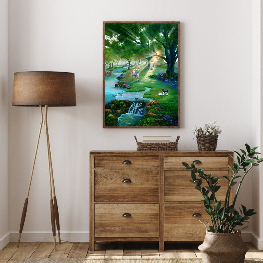 Grassland Horse - Full Round Drill Diamond Painting 40*50CM