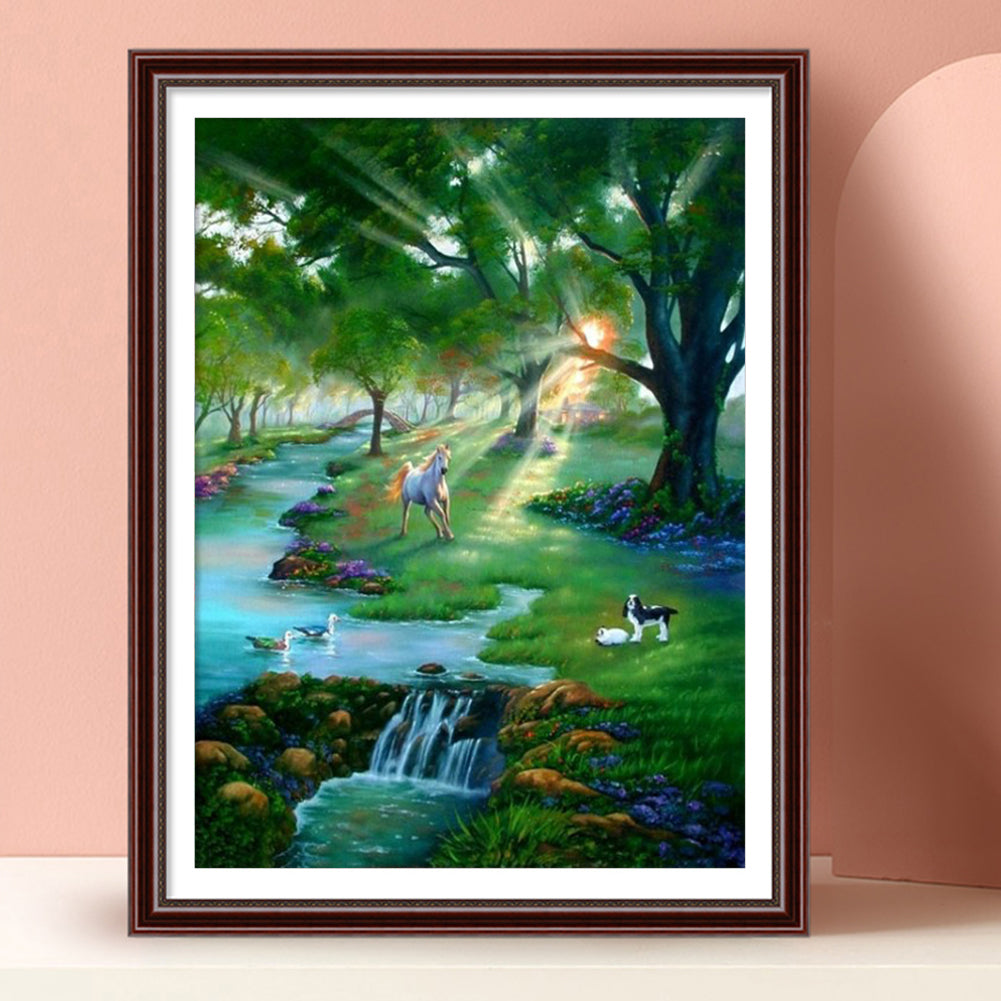 Grassland Horse - Full Round Drill Diamond Painting 40*50CM