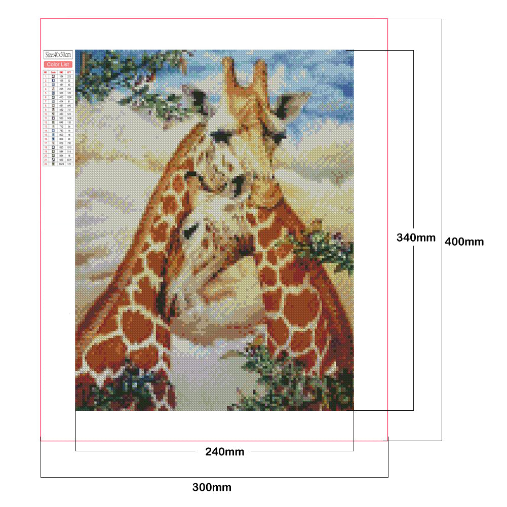 Giraffe - Full Square Drill Diamond Painting 30*40CM