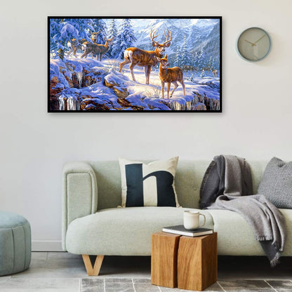 Deer - Full Round Drill Diamond Painting 70*40CM