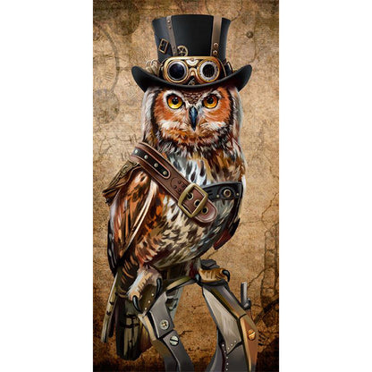 Owl - Full Round Drill Diamond Painting 40*75CM