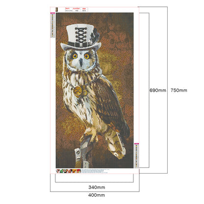 Owl - Full Round Drill Diamond Painting 40*75CM