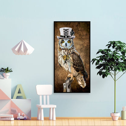 Owl - Full Round Drill Diamond Painting 40*75CM