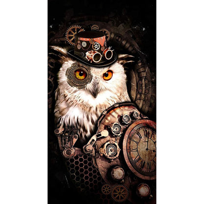 Owl - Full Round Drill Diamond Painting 40*75CM