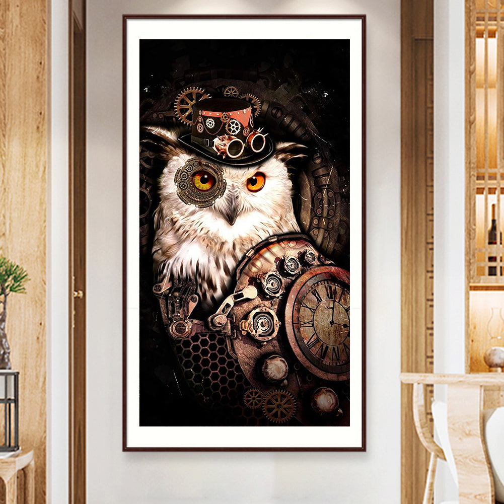 Owl - Full Round Drill Diamond Painting 40*75CM