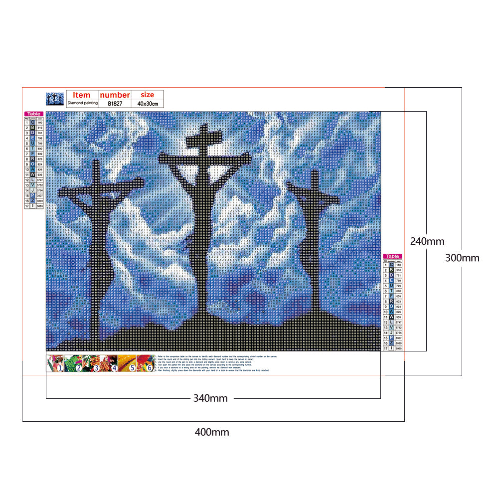 Jesus Cross - Full Round Drill Diamond Painting 40*30CM