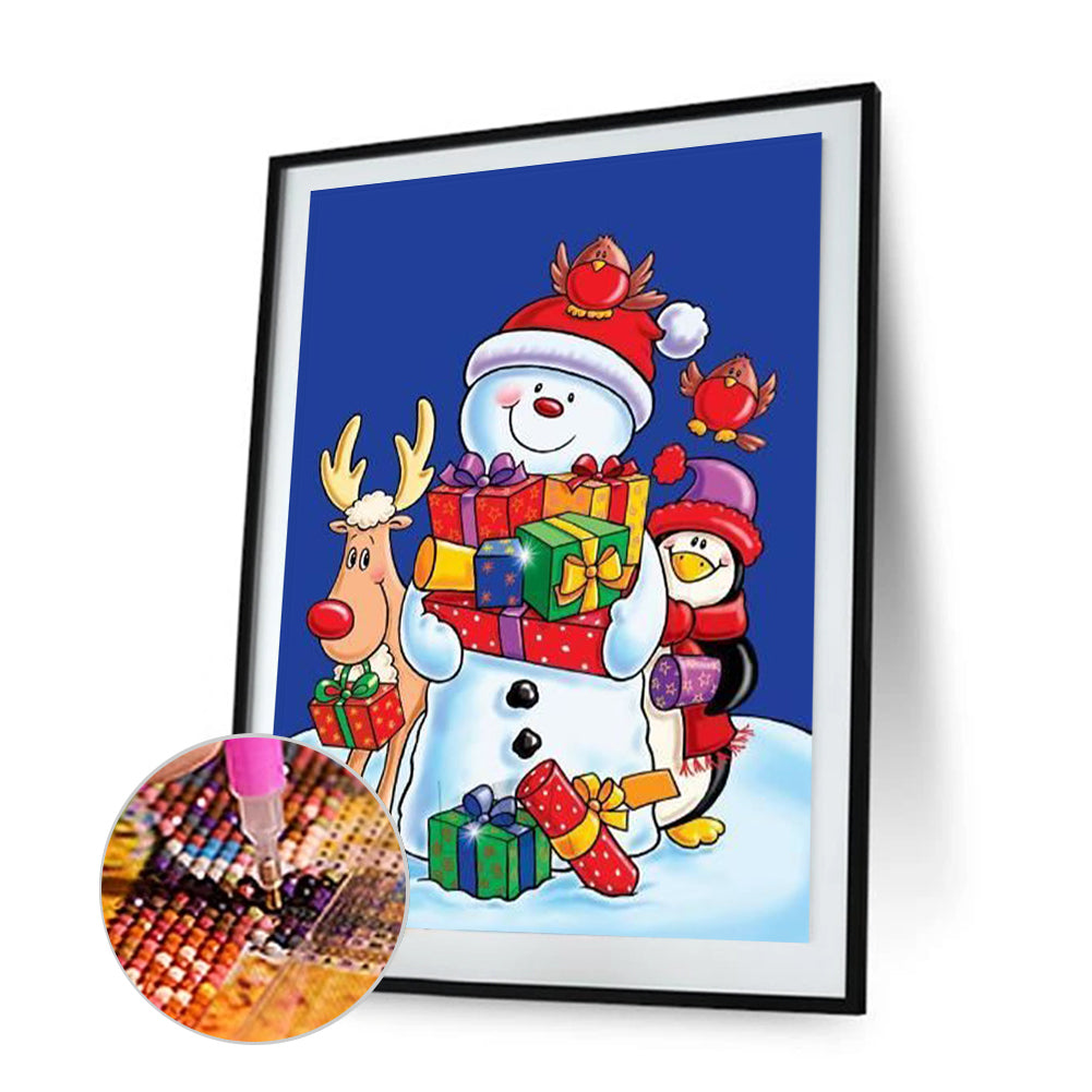 Snowman - Full Round Drill Diamond Painting 30*40CM