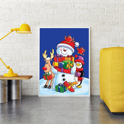 Snowman - Full Round Drill Diamond Painting 30*40CM