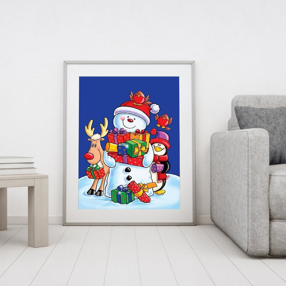 Snowman - Full Round Drill Diamond Painting 30*40CM