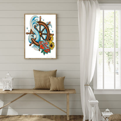 Boat - Full Round Drill Diamond Painting 30*40CM