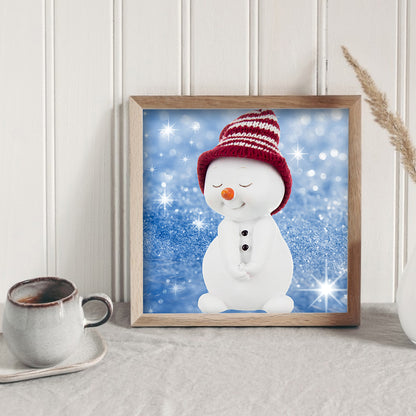 Red Snowman - Full Round Drill Diamond Painting 30*30CM