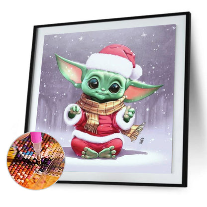 Christmas Yoda - Full Round Drill Diamond Painting 40*40CM