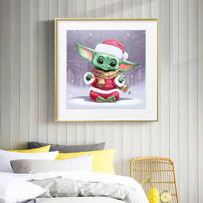 Christmas Yoda - Full Round Drill Diamond Painting 40*40CM