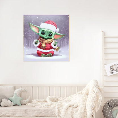 Christmas Yoda - Full Round Drill Diamond Painting 40*40CM