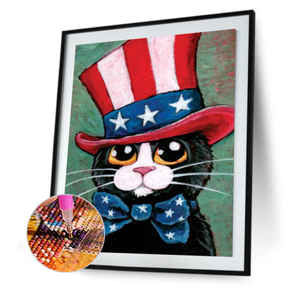 Cat - Full Round Drill Diamond Painting 30*40CM