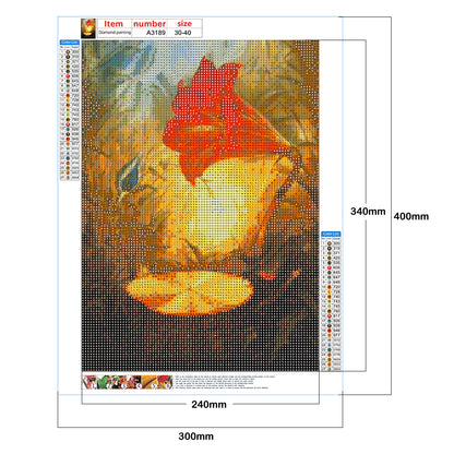 Flower Lamp - Full Round Drill Diamond Painting 30*40CM