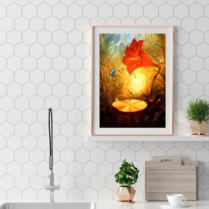 Flower Lamp - Full Round Drill Diamond Painting 30*40CM