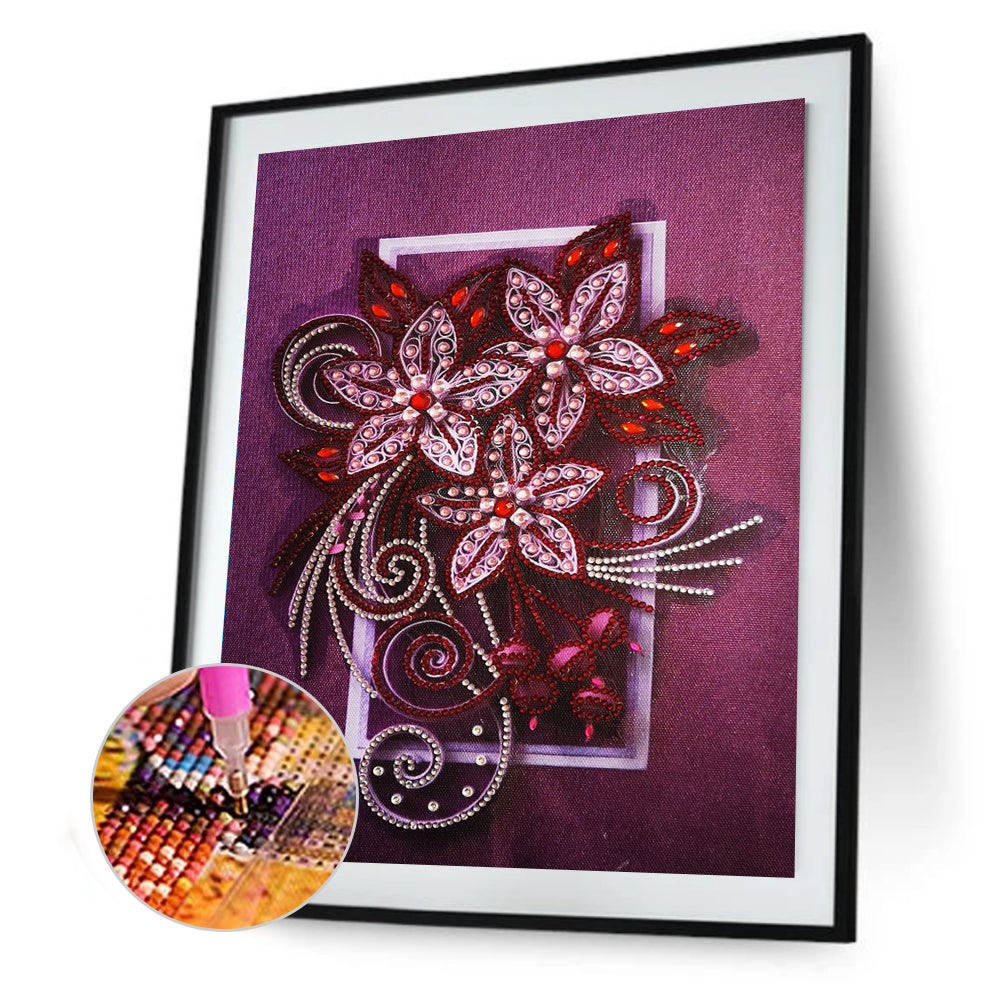 Flowers Plants - Special Shaped Drill Diamond Painting 30*40CM