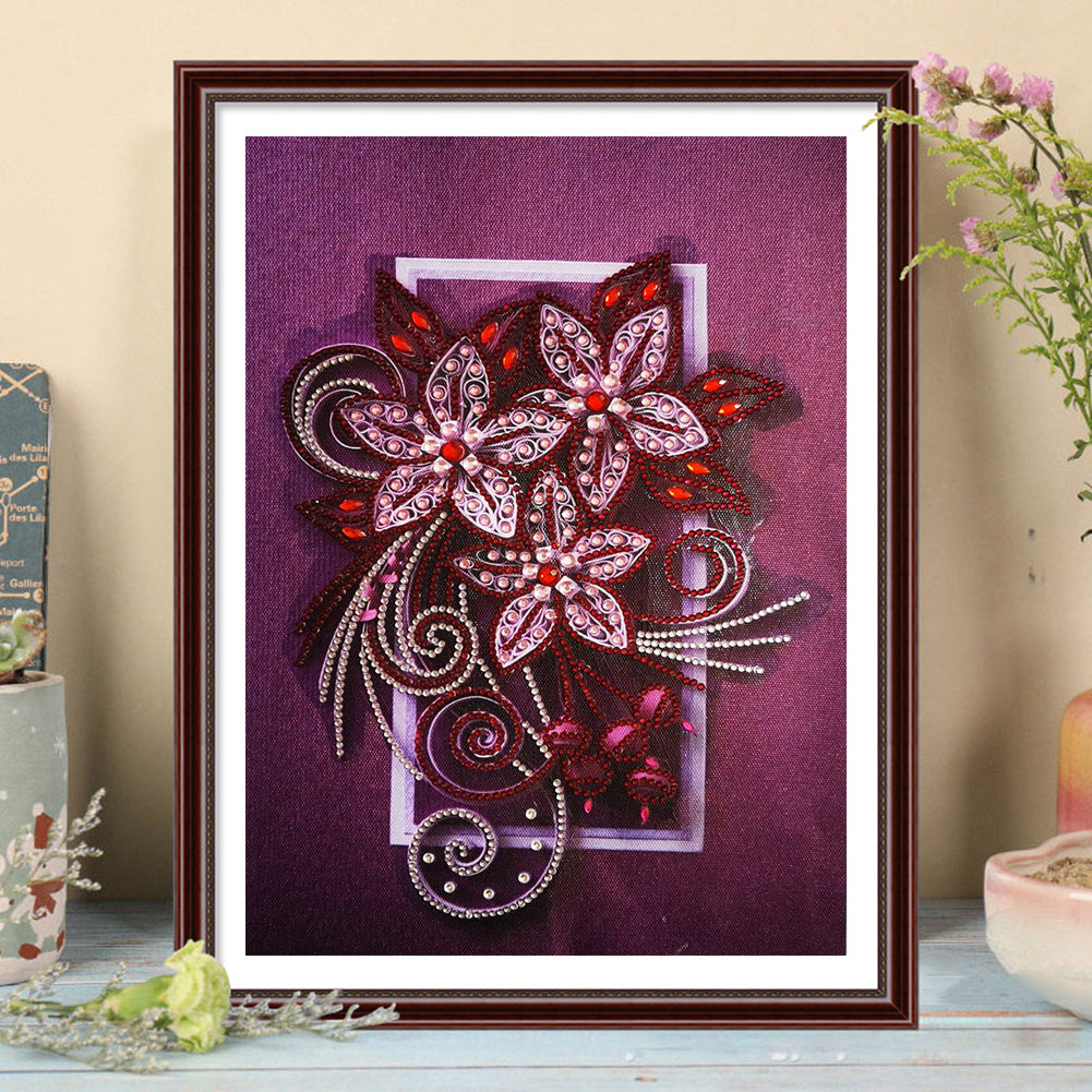 Flowers Plants - Special Shaped Drill Diamond Painting 30*40CM