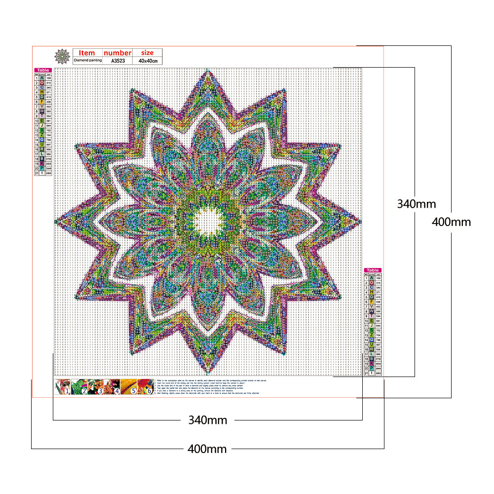 Datura - Full Round Drill Diamond Painting 40*40CM