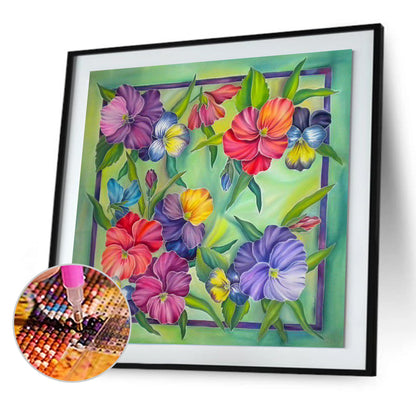 Flower Plant - Full Round Drill Diamond Painting 30*30CM