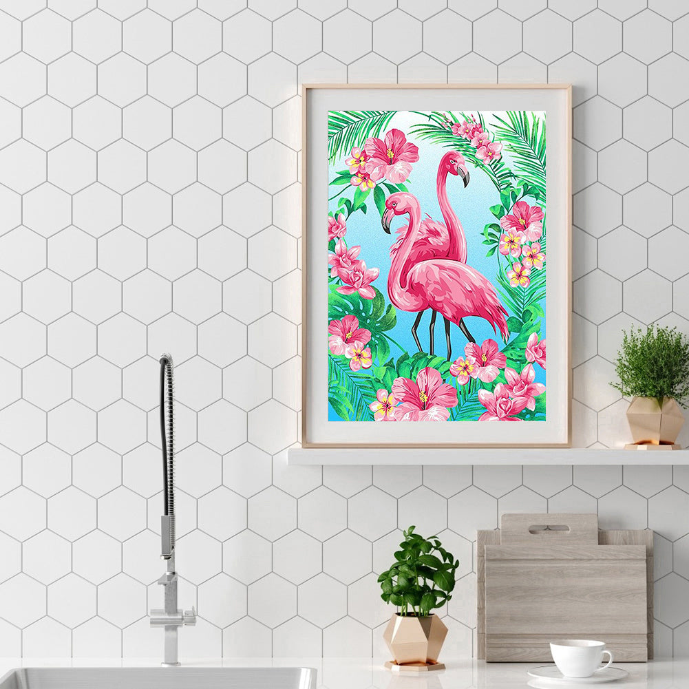 Flamingo - Full Round Drill Diamond Painting 30*40CM
