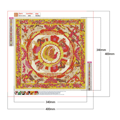 Scarf Pattern - Full Round Drill Diamond Painting 40*40CM