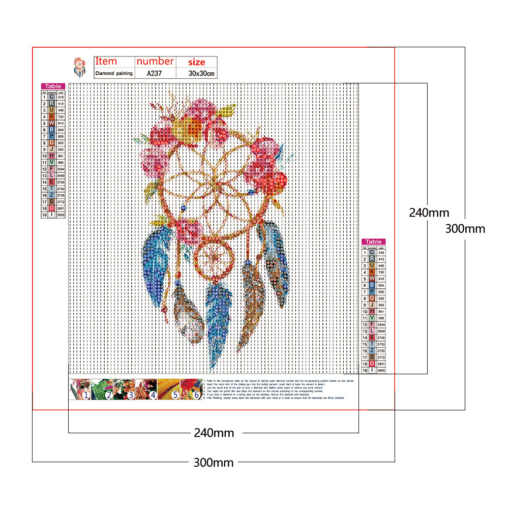 Dream Catcher - Full Round Drill Diamond Painting 30*30CM