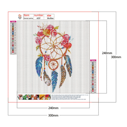 Dream Catcher - Full Round Drill Diamond Painting 30*30CM