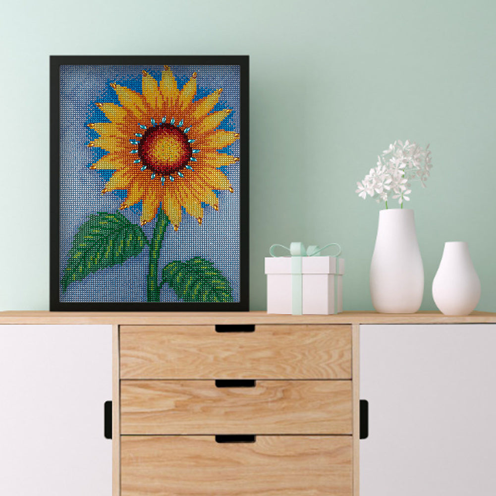 Sunflower - Special Shaped Drill Diamond Painting 30*40CM