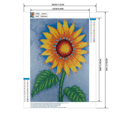 Sunflower - Special Shaped Drill Diamond Painting 30*40CM