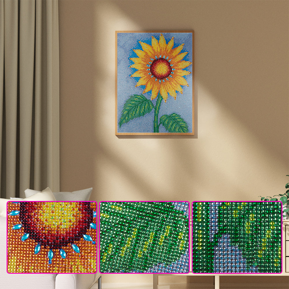 Sunflower - Special Shaped Drill Diamond Painting 30*40CM