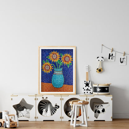 Sunflower - Special Shaped Drill Diamond Painting 30*40CM