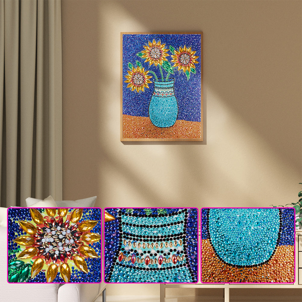 Sunflower - Special Shaped Drill Diamond Painting 30*40CM