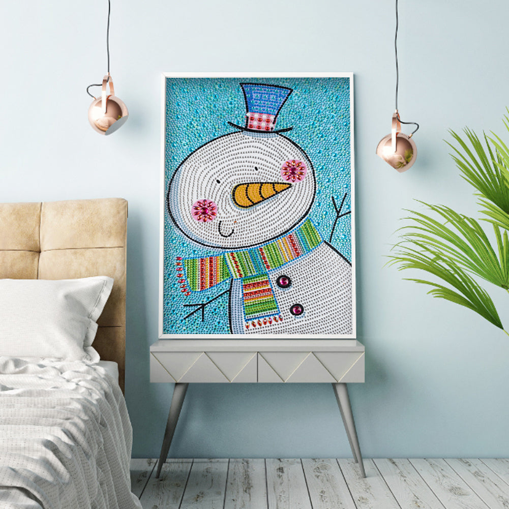 Snowman - Special Shaped Drill Diamond Painting 30*40CM