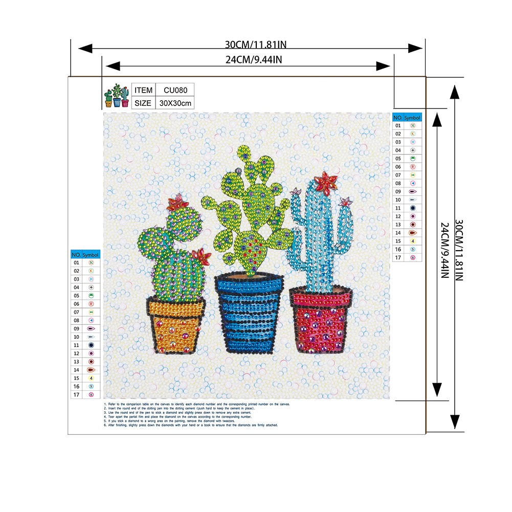 Cactus - Special Shaped Drill Diamond Painting 30*30CM