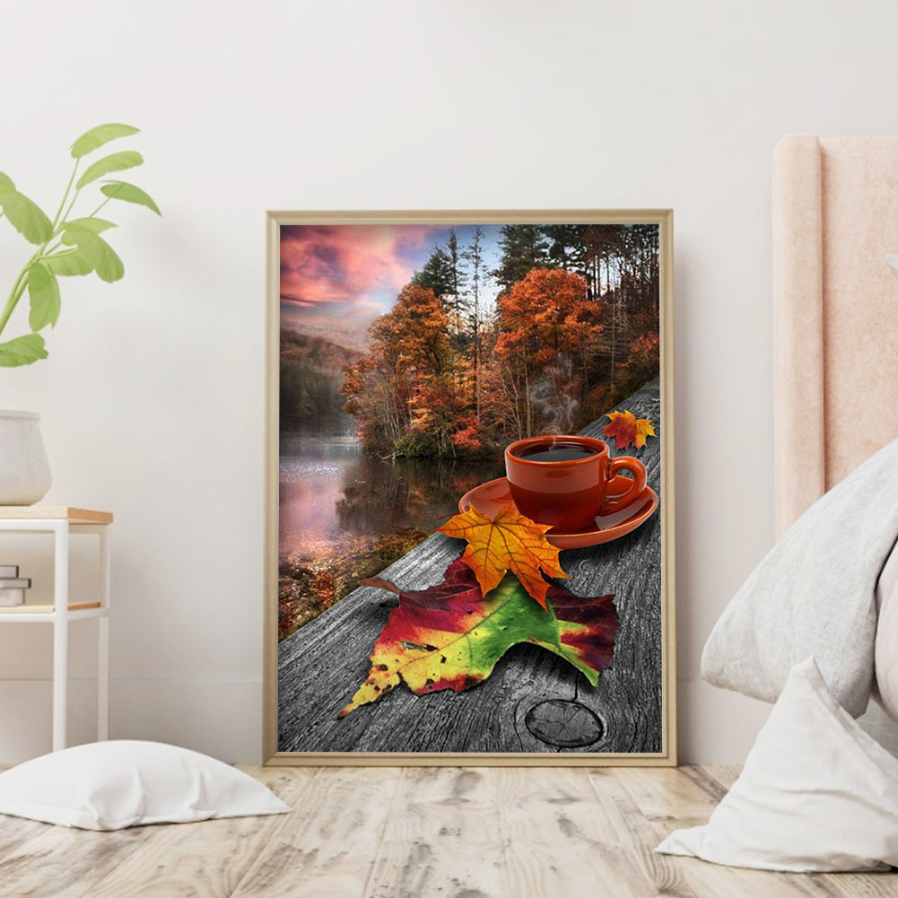 Coffee - Full Round Drill Diamond Painting 30*40CM