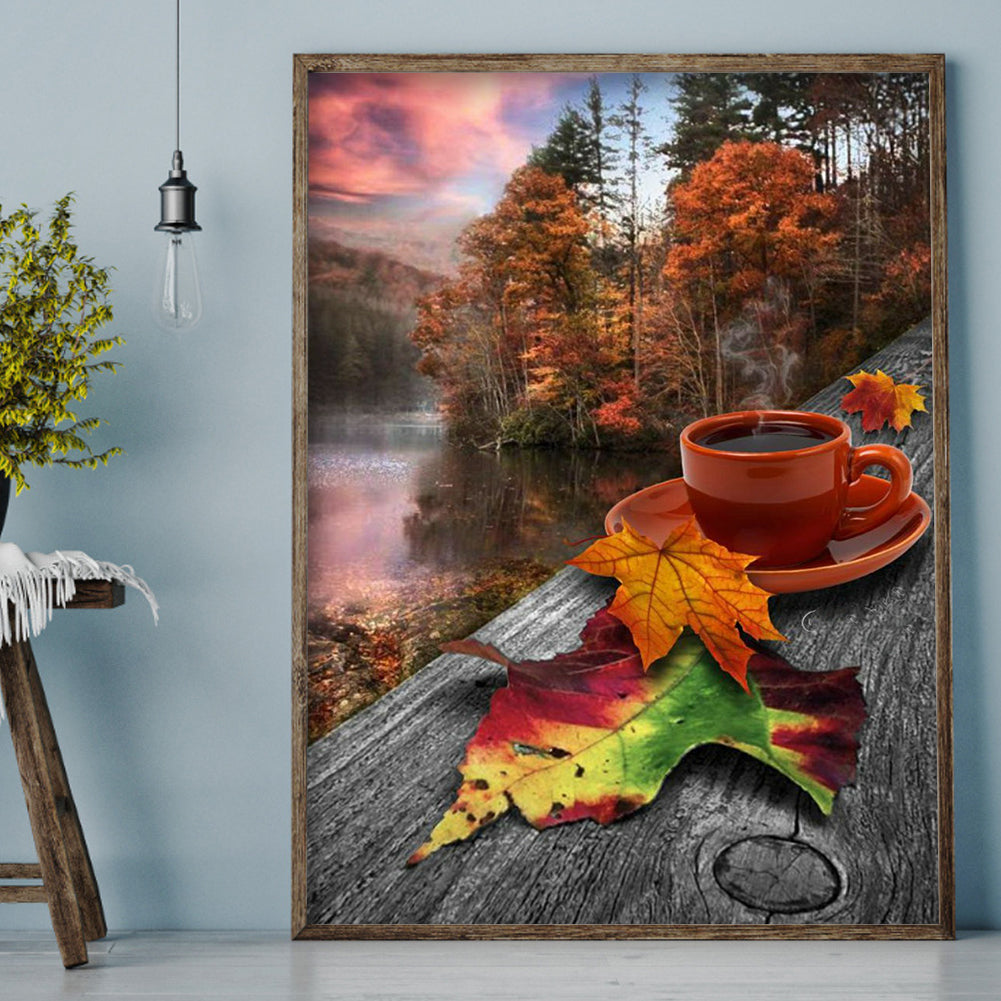 Coffee - Full Round Drill Diamond Painting 30*40CM