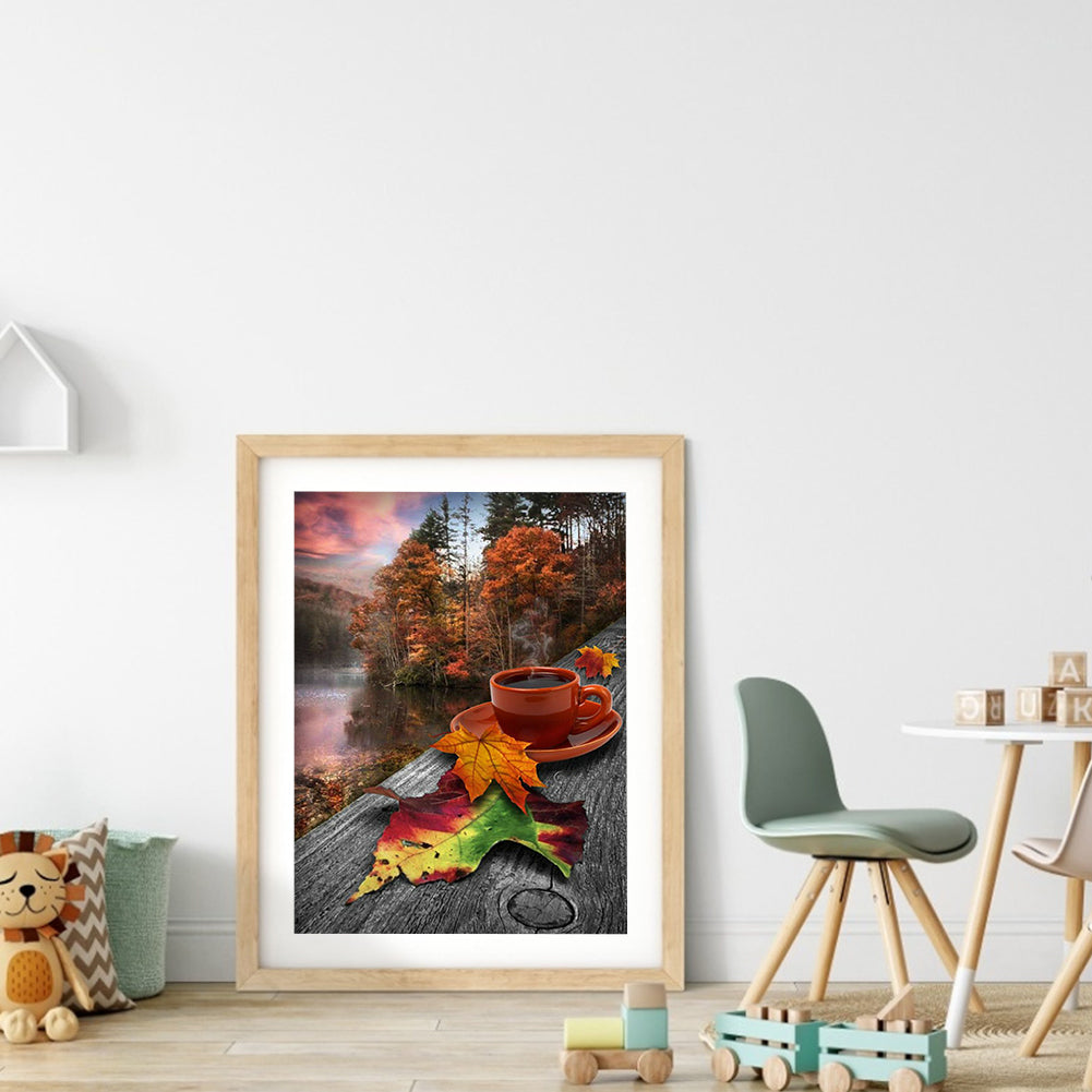 Coffee - Full Round Drill Diamond Painting 30*40CM