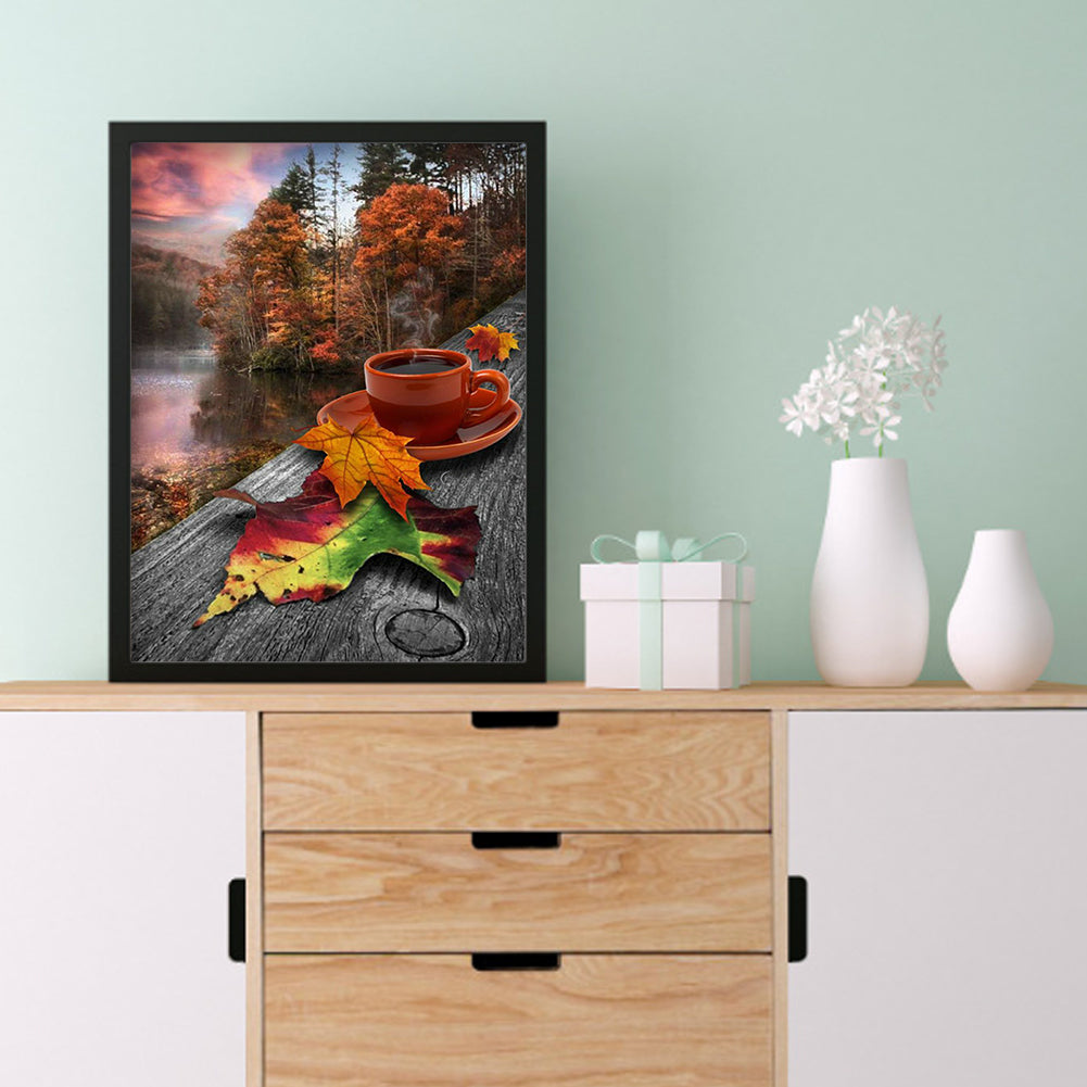 Coffee - Full Round Drill Diamond Painting 30*40CM