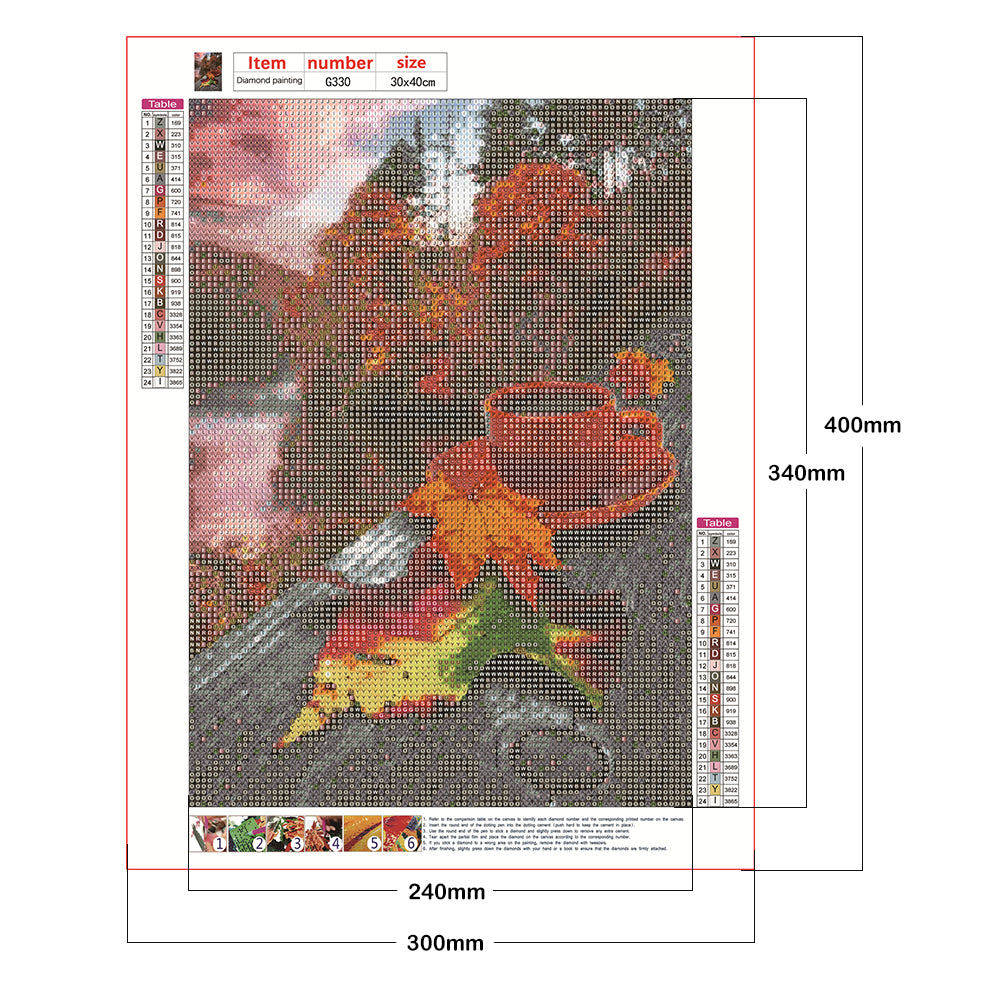 Coffee - Full Round Drill Diamond Painting 30*40CM