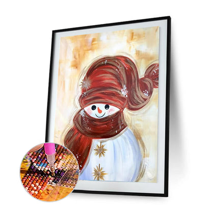 Winter Snowman - Full Round Drill Diamond Painting 30*40CM