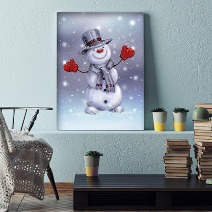 Winter Snowman - Full Round Drill Diamond Painting 30*40CM