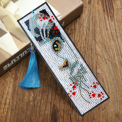 5D DIY Diamond Painting Leather Bookmark Tassel Special Shape Drill Mark