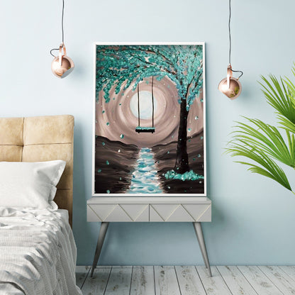 Moon Landscape - Full Round Drill Diamond Painting 30*40CM