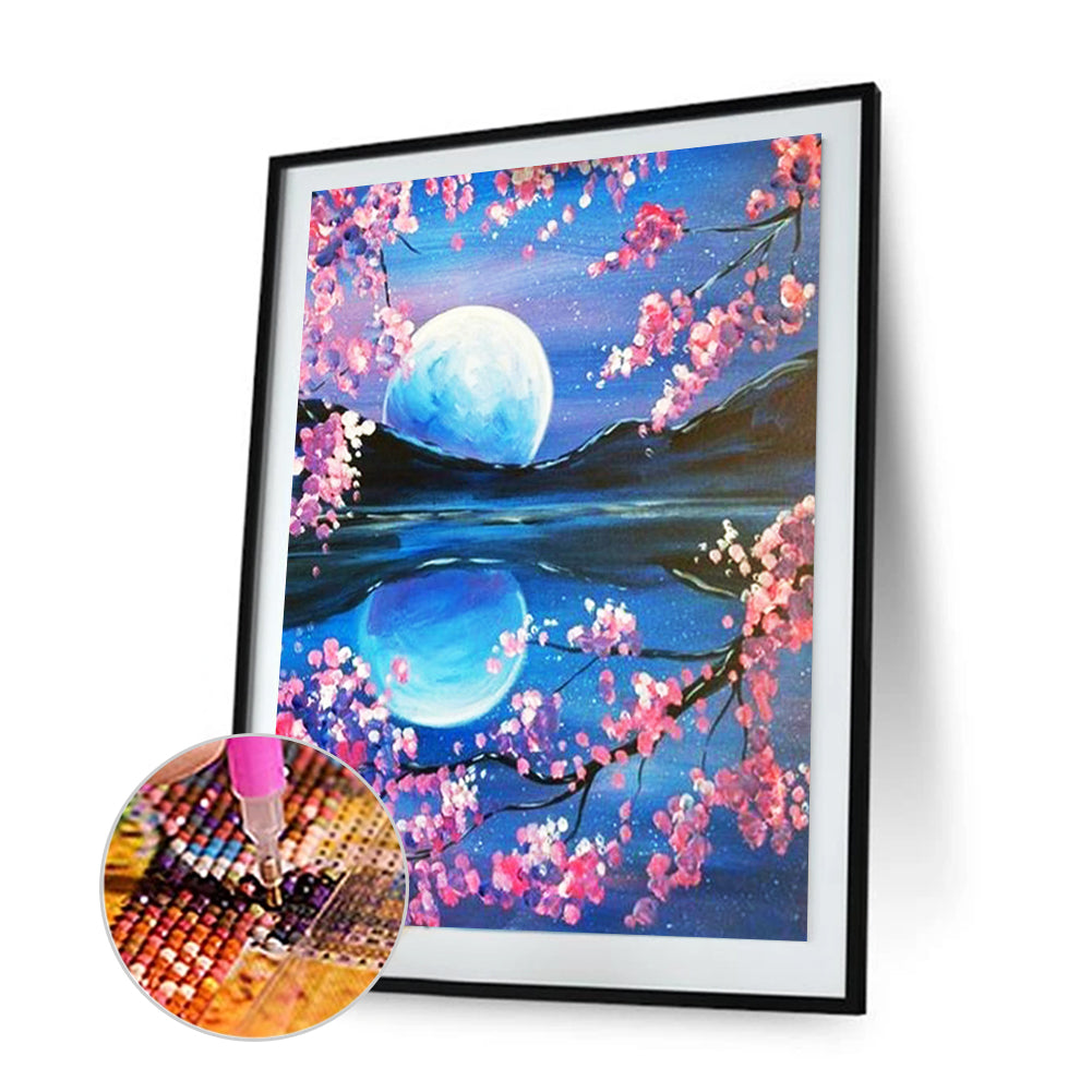 Moon Landscape - Full Round Drill Diamond Painting 30*40CM