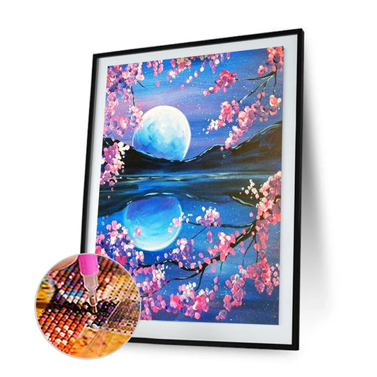 Moon Landscape - Full Round Drill Diamond Painting 30*40CM