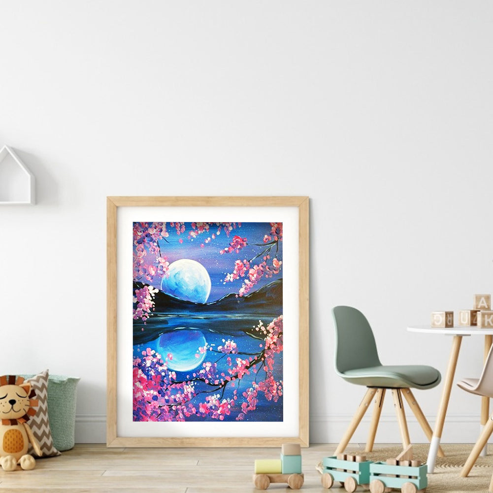 Moon Landscape - Full Round Drill Diamond Painting 30*40CM