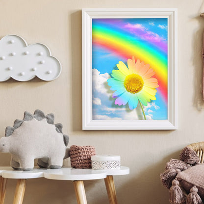 Rainbow Daisy - Full Round Drill Diamond Painting 30*40CM